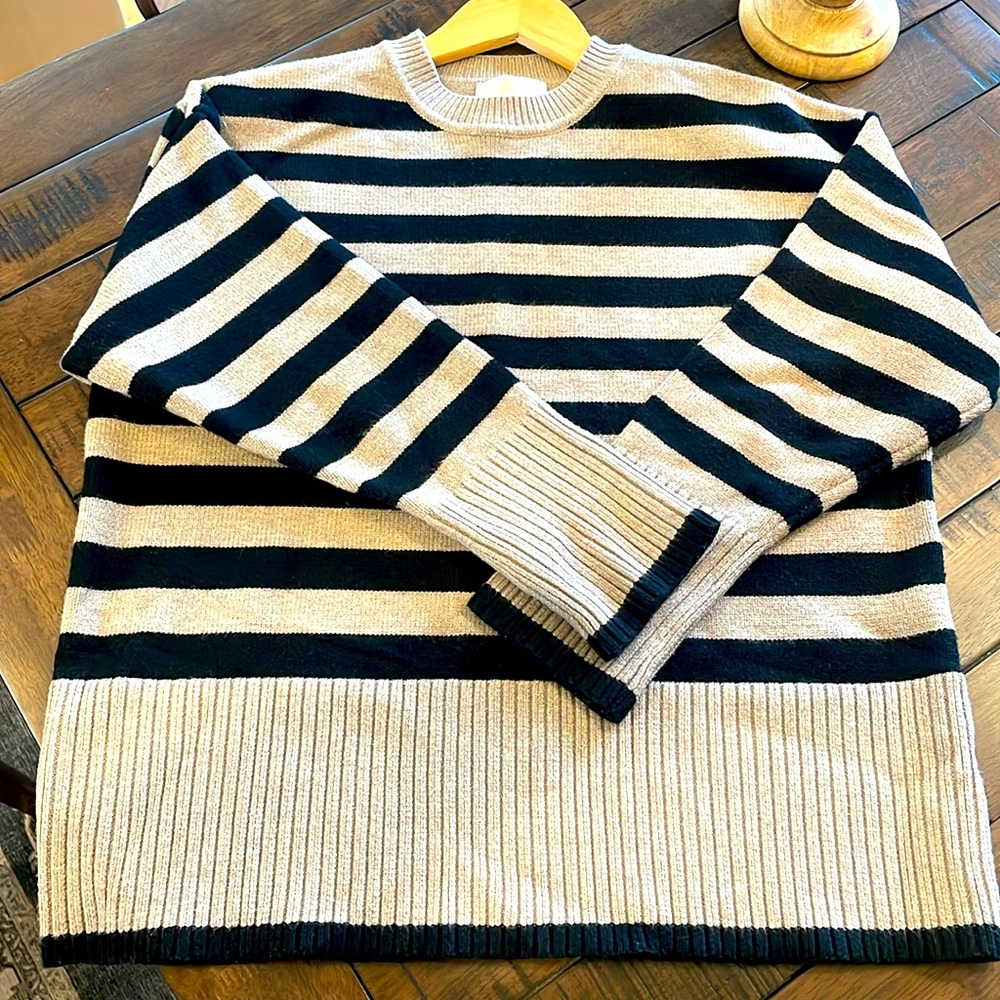 Industry Republic Black+Tan Striped Sweater